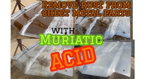 acid wash sheet metal|muriatic acid for rusting metal.